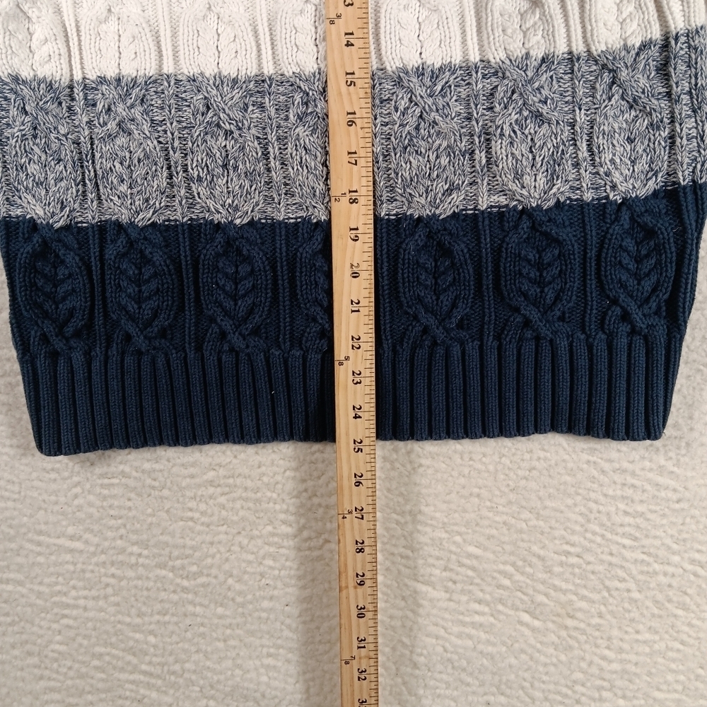 Tommy Hilfiger Sweater Mens Large Shawl Neck Cardigan Chunky Knit HeavyWeight - Picture 8 of 11
